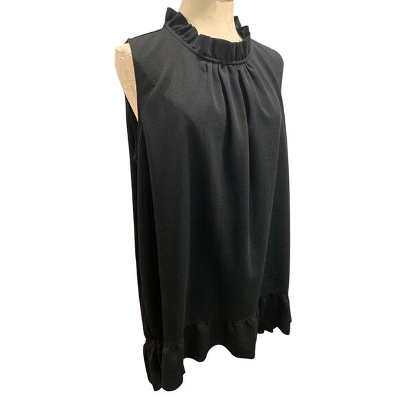 22/24 Lane Bryant Womens Sleeveless Tunic Shirt Blouse Ruffle - Picture 7 of 9